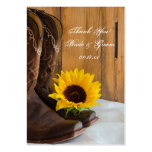 Country Sunflower Wedding Favour Tags Business Card