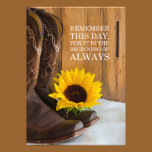 Country Sunflower Wedding Save the Date invitations