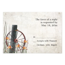 Country Wagon Wheel  -  RSVP Cards
