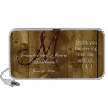 Country Wedding Favour Monogram Thank You Portable Speaker