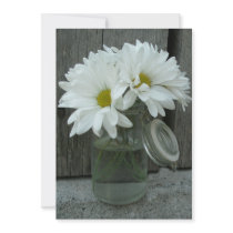 Country Wedding Invitation Daisies in a Jar