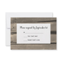Country Wedding Response Card Custom Announcement