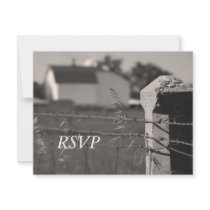 Country Wedding Response Card Custom Invitation