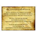 Country Wedding Rustic Insert Accommodation Cards Business Card