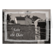 Country Wedding Save the Date Announcement Greeting Card
