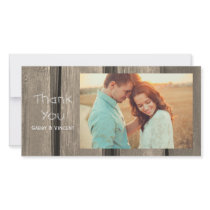 Country Wedding Thank You Photo Card
