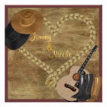 COUNTRY WESTERN  GUITAR WEDDING INVITATION