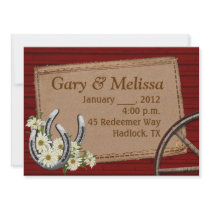 Country Western Wedding Invitation Template