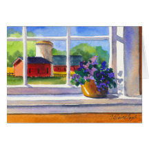 Country Window Note Card