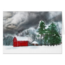 Country winter , card