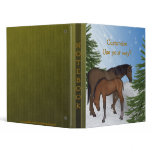 Country Winter Scene Mare & Colt Avery Binder
