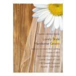 Country Wood Bridal Veil Daisy Wedding Invite