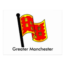County Flag of Greater Manchester Postcard