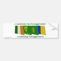 County Longford Flags Bumper Stickers