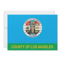 County of Los Angeles flag Personalized Invites