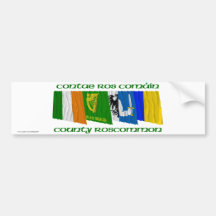 County Roscommon Flags Bumper Stickers