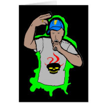 Coup sec et dur 1 de hip hop cartes de vœux