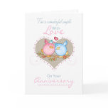 Couple Anniversary Card With Love Birds