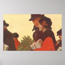 Couple Christmas Shopping; Love and Romance Posters