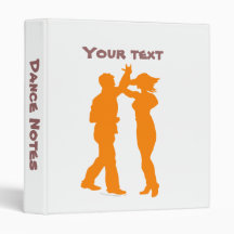 Couple Dance Spin Dancing Silhouette 3 Ring Binders