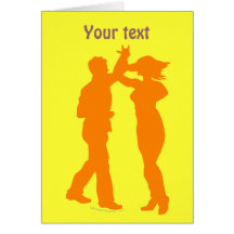 Couple Dance Spin Dancing Silhouette Cards