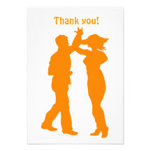 Couple Dance Spin Dancing Silhouette Custom Invites