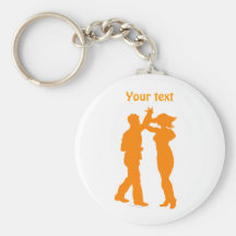 Couple Dance Spin Dancing Silhouette Key Chains