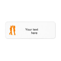 Couple Dance Spin Dancing Silhouette Return Address Labels