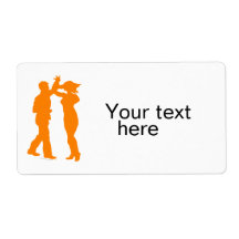 Couple Dance Spin Dancing Silhouette Custom Shipping Label
