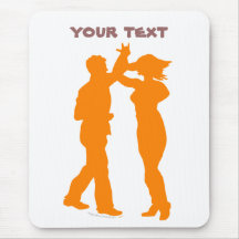 Couple Dance Spin Dancing Silhouette Mousepads