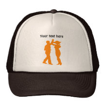 Couple Dance Spin Dancing Silhouette Trucker Hats