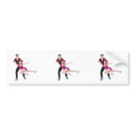 couple figure skating illustration bumper stickers