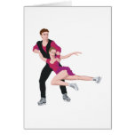 couple figure skating illustration cards