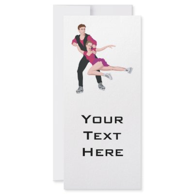couple figure skating illustration rack cards by sports_shop