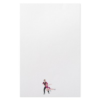 couple figure skating illustration stationery design by sports_shop
