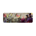 Couple in a Christmas Sleigh, Love and Romance Custom Return Address Labels
