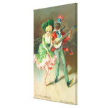 Couple in Costume Doing the Cake-Walk Canvas Print