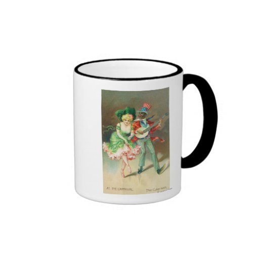 Couple in Costume Doing the Cake-Walk Mug