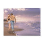 Couple in Love Walking on Beach into the Sunset Postcards