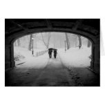Couple in Snowstorm, Central Park Card