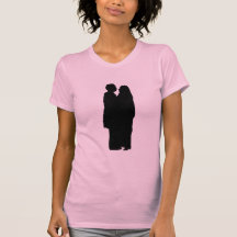 couple silhouette tee shirt