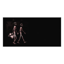 Couple Travelling X-Ray Skeletons - Red