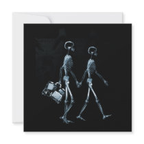 Couple Travelling X-Ray Vision Skeletons - Blue