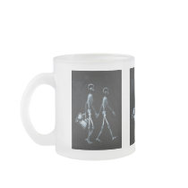 Couple Travelling X-Ray Vision Skeletons - Blue Coffee Mug