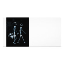 Couple Travelling X-Ray Vision Skeletons - Blue