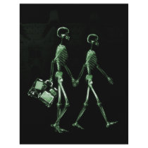 Couple Travelling X-Ray Vision Skeletons - Green