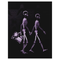Couple Travelling X-Ray Vision Skeletons - Purple