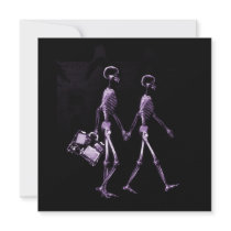 Couple Travelling X-Ray Vision Skeletons - Purple