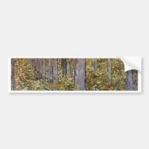 Couple Walking In The Forest By Vincent Van Gogh Bumper Sticker