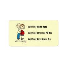 Couple We're Expecting T-shirts and Gifts Address Label
